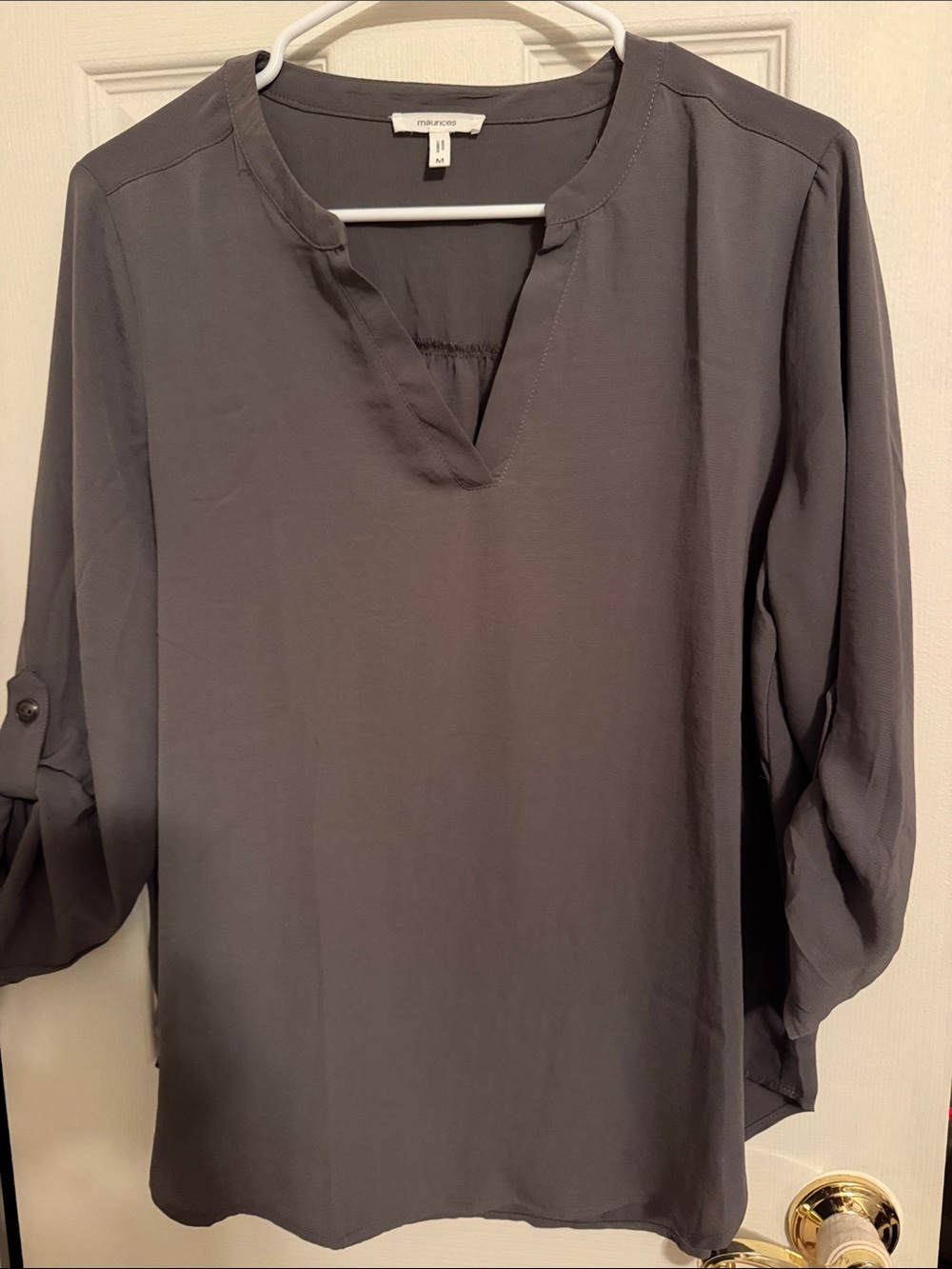 Maurices Split-Neck Roll-tab sleeve tunic